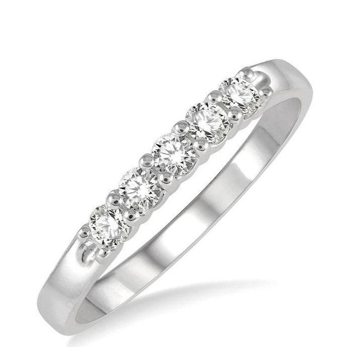 Parkplace Jewelers Round Shape 5 Stone Diamond Wedding Band 33346PPFGWG