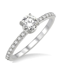 Parkplace Jewelers Round Shape Semi-Mount Diamond Engagement Ring 19577PPFHWG-SM-0.50