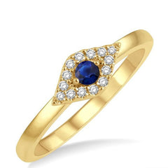 Parkplace Jewelers Stackable Evil Eye Gemstone & Petite Diamond Fashion Ring 44538PPFSSPYG