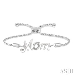 ASHI Silver Mom Diamond Lariat Bracelet 81109PPSSSLTB