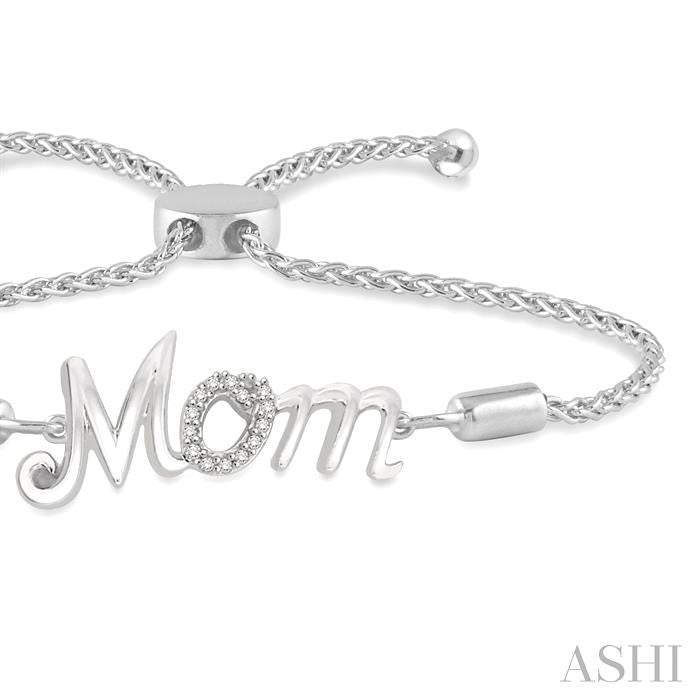 ASHI Silver Mom Diamond Lariat Bracelet 81109PPSSSLTB