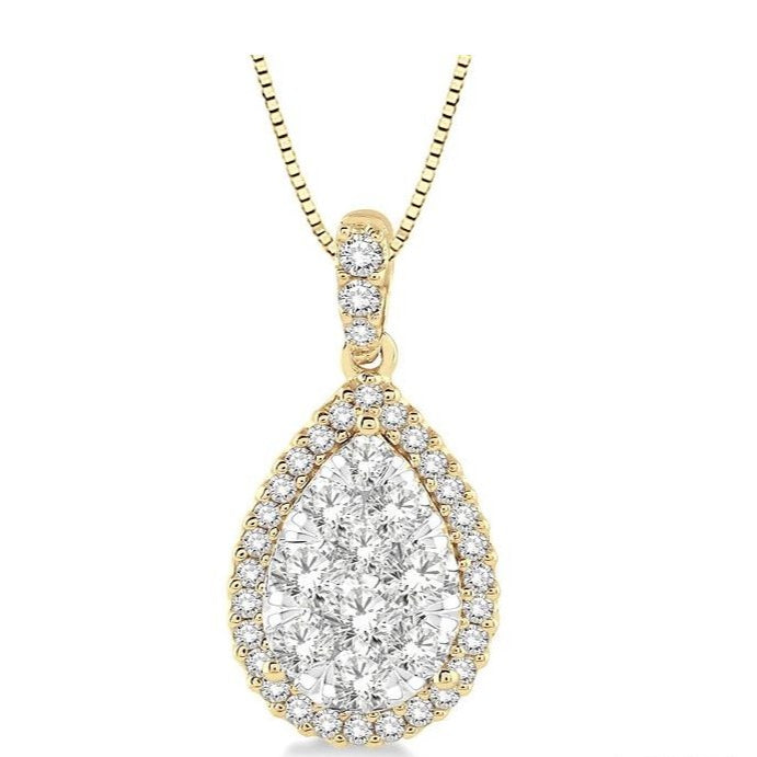 Parkplace Jewelers Pear Shape Halo Lovebright Essential Diamond Pendant 96093PPFVPDYW