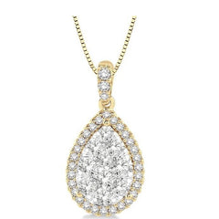 Parkplace Jewelers Pear Shape Halo Lovebright Essential Diamond Pendant 96093PPFVPDYW