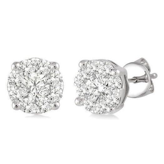 Parkplace Jewelers Round Shape Lovebright Essential Diamond Stud Earrings 91755PPFVERWG
