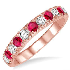 Parkplace Jewelers 11 Alternate Gemstone & Diamond Wedding Band 46504PPFGRBPG