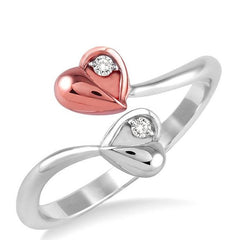 Parkplace Jewelers Twin Heart Shape 2 Stone Diamond Fashion Open Ring 10999PPFNWP