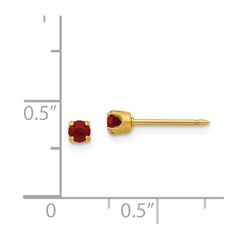 81E Inverness 24k Plated January Red Crystal Birthstone Earrings