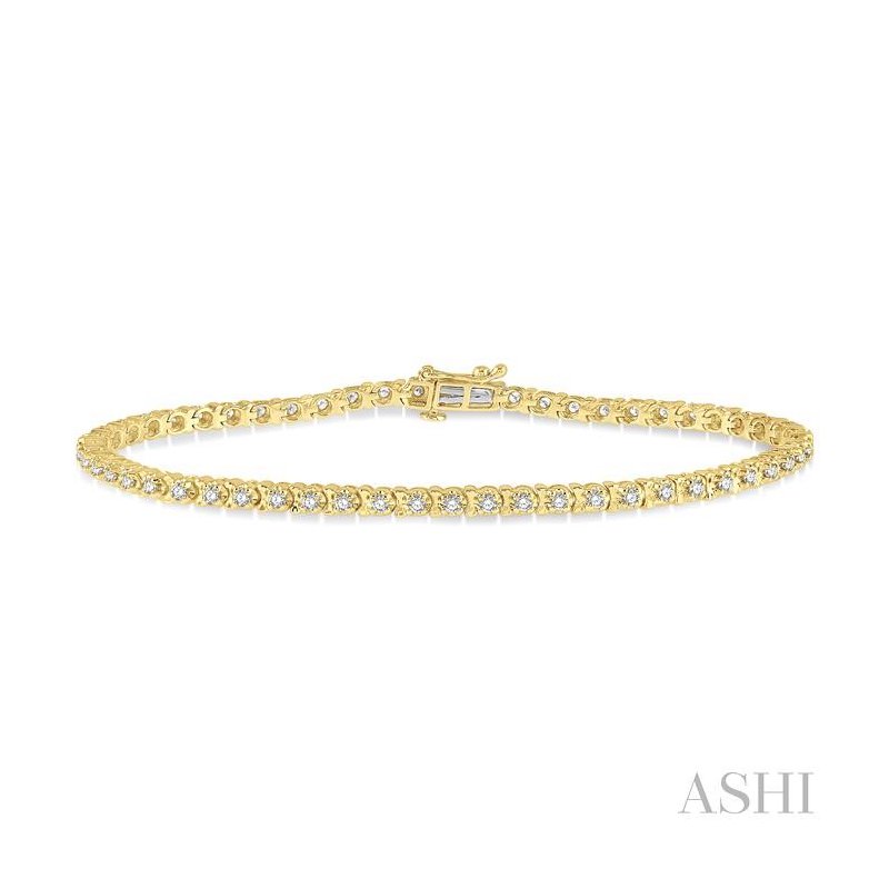ASHI Tulip Diamond Tennis Bracelet 70241PPFGYG