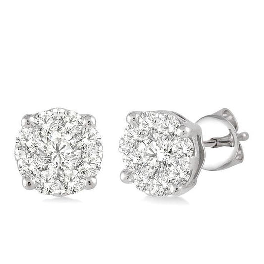 Parkplace Jewelers Round Shape Lovebright Essential Diamond Stud Earrings 91752PPFVERWG