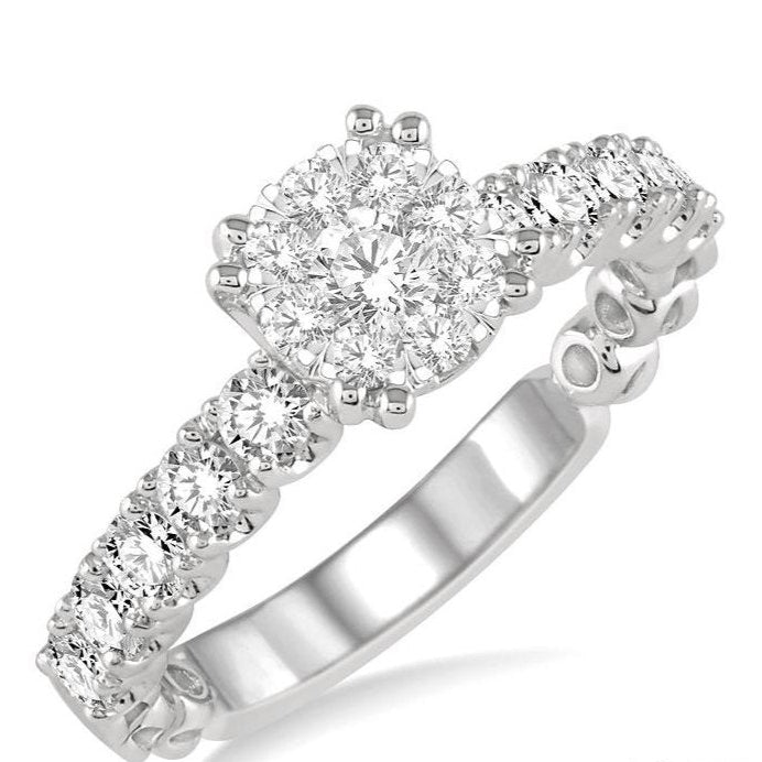 Parkplace Jewelers Round Shape Lovebright Diamond Engagement Ring 13481PPFHWG