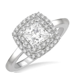 Parkplace Jewelers Princess Shape Halo Diamond Engagement Ring 265L2PPFHWG-LE