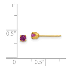 82E Inverness 24k Plated February Purple Crystal Birthstone Earrings