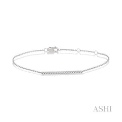 ASHI Bar Petite Diamond Fashion Chain Bracelet 703E0PPTGWG
