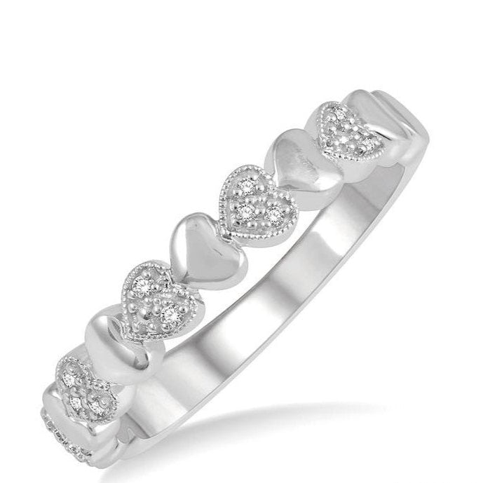 Parkplace Jewelers Silver Heart Shape Diamond Ring 84109PPSSSLRG