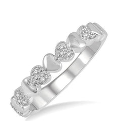 Parkplace Jewelers Silver Heart Shape Diamond Ring 84109PPSSSLRG