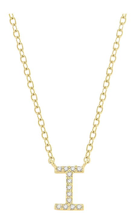 Parkplace Jewelers Block 'I' Initial Diamond Pendant 912F9PPTSPDYG-I