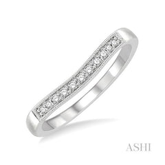 ASHI Curved Diamond Wedding Band 30368PPFGWG