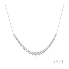 ASHI Graduated Diamond Smile Necklace 991H2PPFGNKWG