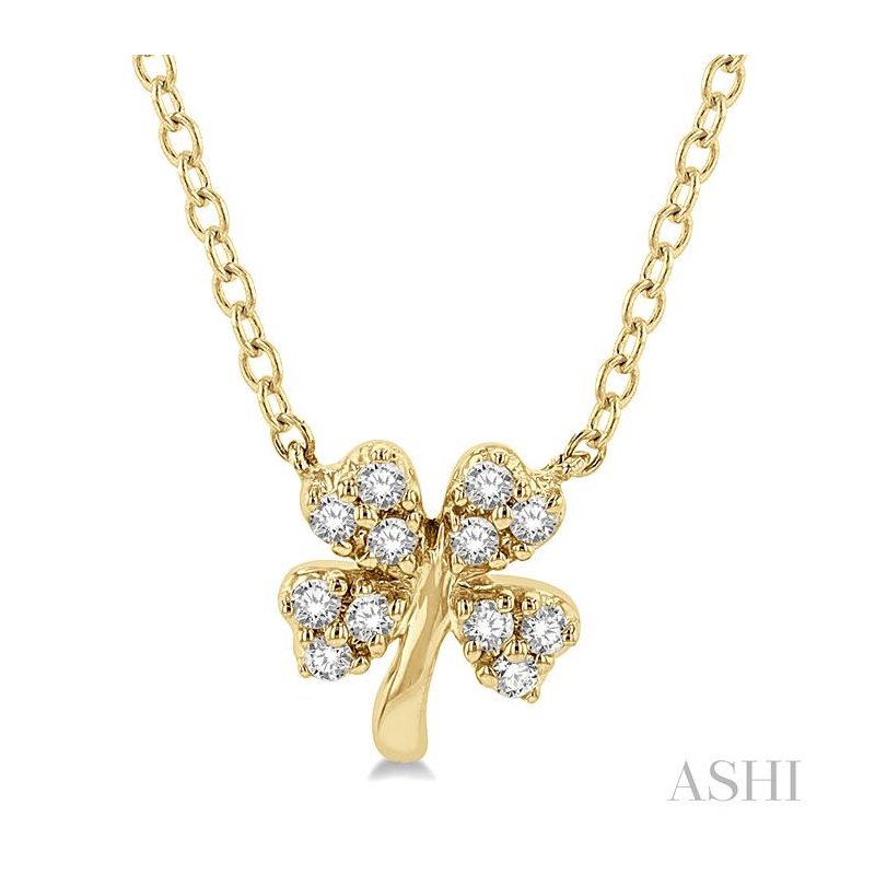 ASHI Clover Petite Diamond Fashion Pendant 644B8PPTSPDYG