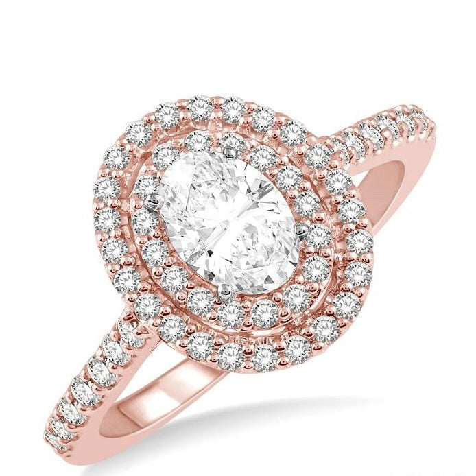 Parkplace Jewelers Oval Shape Semi-Mount Halo Diamond Engagement Ring 240H3PPFHPW-SM
