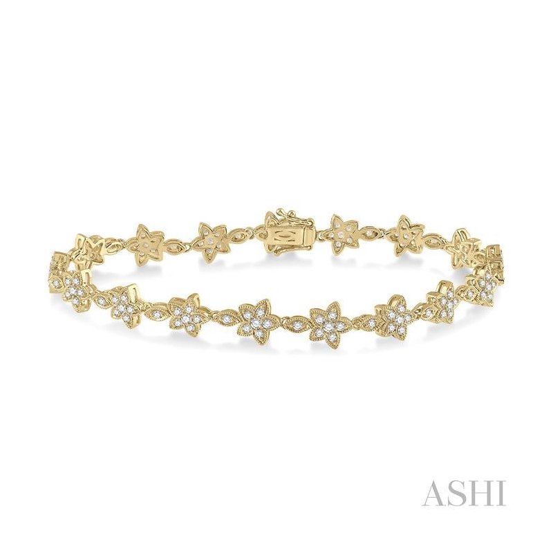 ASHI Flower Diamond Fashion Bracelet 70121PPFHYG