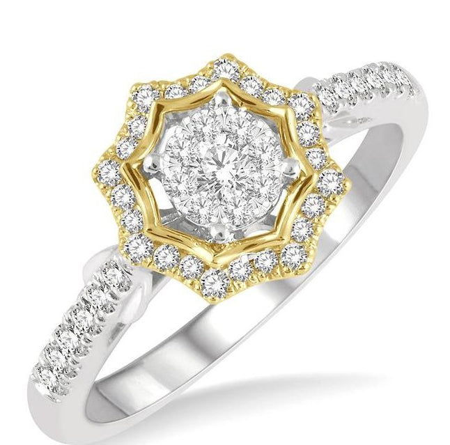 Parkplace Jewelers Round Shape Halo Lovebright Diamond Fashion Ring 157E5PPFHWY