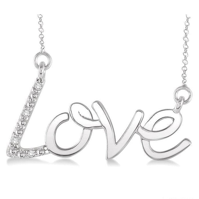 Parkplace Jewelers Silver Love Diamond Fashion Pendant 87049PPSSSLPD