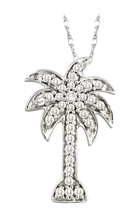 Parkplace Jewelers Palm Tree Diamond Fashion Pendant 63788PPFSPDWG