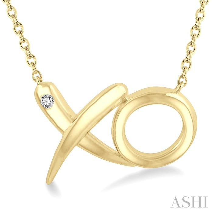 ASHI Gold Vermeil X & O Diamond Fashion Pendant 84139PPSSSLPD-GV