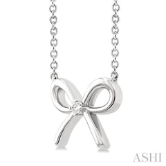 ASHI Silver Bow Diamond Fashion Pendant 84229PPSGSLPD