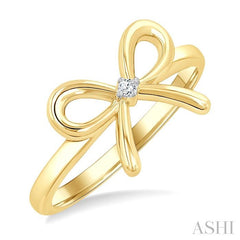 ASHI Gold Vermeil Bow Diamond Fashion Ring 84229PPSGSLRG-GV