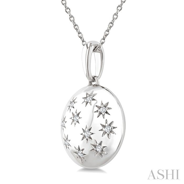 ASHI Silver Bold Circle Diamond Fashion Pendant 84279PPSSSLPD