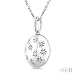 ASHI Silver Bold Circle Diamond Fashion Pendant 84279PPSSSLPD