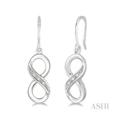 ASHI Silver Infinity Diamond Fashion Earrings 87879PPSSSLER