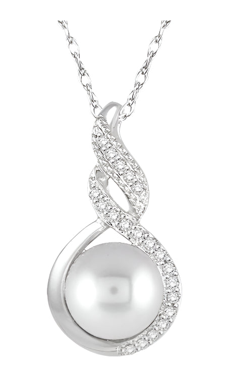 Parkplace Jewelers Pearl & Diamond Fashion Pendant 56889PPTSPDWG