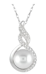 Parkplace Jewelers Pearl & Diamond Fashion Pendant 56889PPTSPDWG