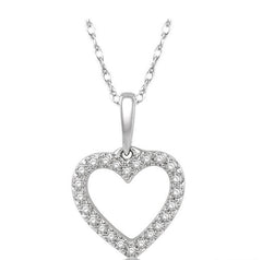 Parkplace Jewelers Heart Shape Petite Diamond Fashion Pendant 626A8PPTSPDWG