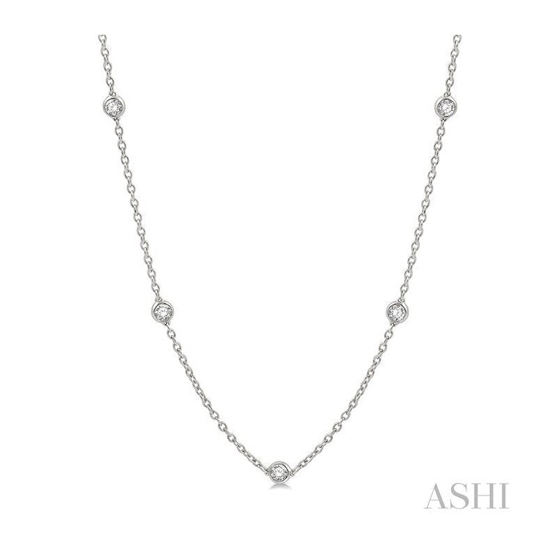ASHI Diamond Station Necklace 990A1PPFHNKWG