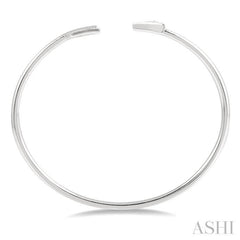 ASHI Silver Arrow Diamond Open Cuff Bangle 85129PPSSSLBG