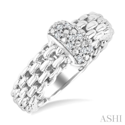 ASHI Silver Bold Diamond Fashion Ring 85318PPSSSLRG