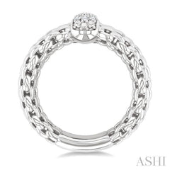 ASHI Silver Bold Diamond Fashion Ring 85318PPSSSLRG