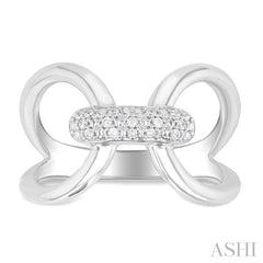 ASHI Silver Bold Diamond Fashion Ring 85479PPSSSLRG