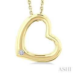 ASHI Gold Vermeil Heart Shape Diamond Fashion Pendant 85649PPSSSLPD-GV
