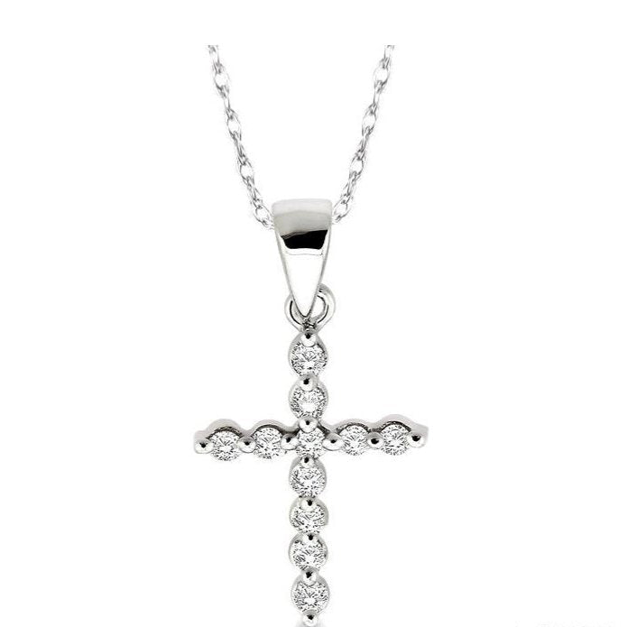 Parkplace Jewelers Cross Petite Diamond Pendant 95238PPTXPDW