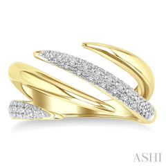 ASHI Gold Vermeil Spiral Bold Diamond Fashion Band 85728PPSSSLRG-GV