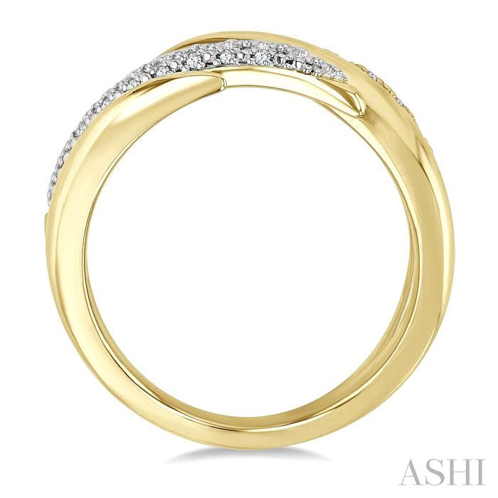 ASHI Gold Vermeil Spiral Bold Diamond Fashion Band 85728PPSSSLRG-GV