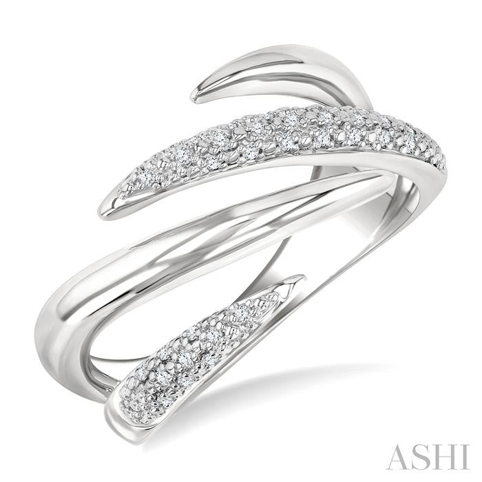 ASHI Silver Spiral Bold Diamond Fashion Band 85728PPSSSLRG