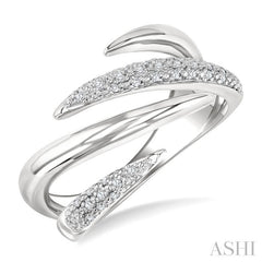 ASHI Silver Spiral Bold Diamond Fashion Band 85728PPSSSLRG