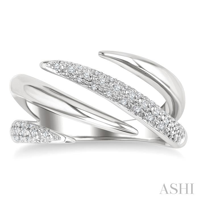 ASHI Silver Spiral Bold Diamond Fashion Band 85728PPSSSLRG