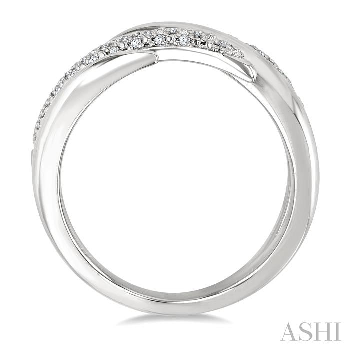 ASHI Silver Spiral Bold Diamond Fashion Band 85728PPSSSLRG